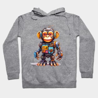 Cartoon monkey robots. T-Shirt, Sticker. Hoodie